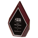 6 1/4" x 10" Rosewood High Gloss Diamond with Black and Silver Engraving Plate