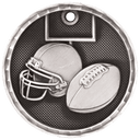 Antique Silver 2" 3D Football Medal