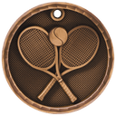 Antique Bronze 2" 3D Tennis Medal