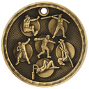Antique Gold 2" 3D Track and Field Medal