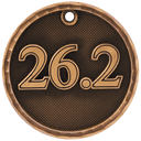 Antique Bronze 2" 3D Marathon Medal
