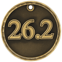 Antique Gold 2" 3D Marathon Medal