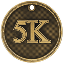 Antique Gold 2" 3D 5K Medal