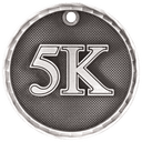 Antique Silver 2" 3D 5K Medal