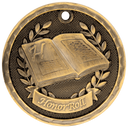 Antique Gold 2" 3D Honor Roll Medal