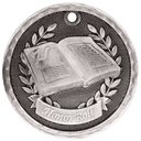 Antique Silver 2" 3D Honor Roll Medal