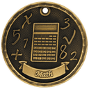 Antique Gold 2" 3D Math Medal