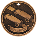 Antique Bronze 2" 3D Pinewood Derby Medal