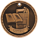 Antique Bronze 2" 3D Reading Medal