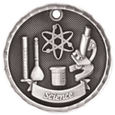 Antique Silver 2" 3D Science Medal