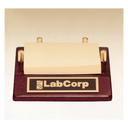 4 1/2" x 3 7/8" Rosewood Piano Finish Post-It Note Holder with Black Plate