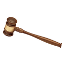 7 1/2" Walnut Gavel with a Gold Gavel Band