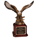 Hand Painted Eagle on a Rosewood Finish Base