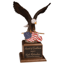 Hand Painted Eagle on a Genuine Walnut Base