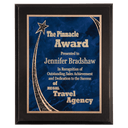 7" x 9" Premium Black Piano Finish Plaque with Blue Rising Star Plate