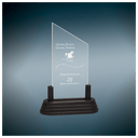 Clear 7" Corners Pop-In Acrylic with Gold Pedestal Base