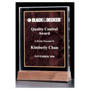 Ruby Marble Acrylic Award with American Walnut 7" x 9 5/8" Base
