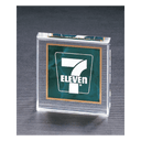 Emerald 3 3/4" x 3 3/4" Marble Design Acrylic Paperweight