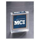 3 3/4" x 3 3/4" Sapphire Marble Design Acrylic Paperweight