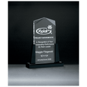 6 1/2" x 8" Spire Series Clear Acrylic Upright on Black Acrylic Base