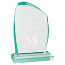 4 1/4" x 7 1/4" Tidal Series Jade Acrylic Award
