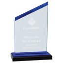 4 1/2" x 8 1/2" Zenith Series Acrylic with Blue Accents, Black Base with Blue Mirror Top
