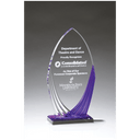 8 1/4" Tidal Series Acrylic with Printed Violet Accent and Violet Mirror-Topped Base