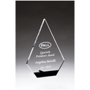 5" x 7" Diamond Series Clear Acrylic with Black Accent and Silver Post
