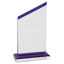 Purple Accents, Black Base with Purple 4 1/2" x 7 1/2" Zenith Series Acrylic with Mirror Top