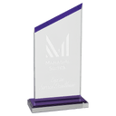 4 1/2 x  8 1/2" Zenith Series Acrylic with Purple Accents, Black Base with Purple Mirror Top