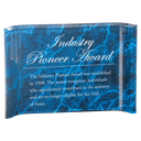 Blue 6" x 4" Marbleized Acrylic Crescent