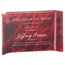 Red 6" x 4" Marbleized Acrylic Crescent