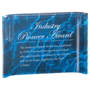 Blue 7" x 5" Marbleized Acrylic Crescent