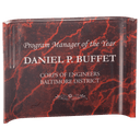 Red 8" x 6" Marbleized Acrylic Crescent