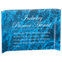 Blue 10" x 7" Marbleized Acrylic Crescent