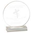 Large Clear Acrylic Circle with Clear Base