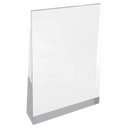 Silver 4 1/2" x 7" Acrylic Wedge