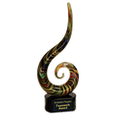 15 1/2" Color Swoop Art Glass