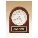 4 1/4" x 3 1/2" Rosewood Piano Finish Desk Clock with Black Plate