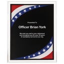 7" x 9" Stars & Stripes Border Clear-Plaq Acrylic