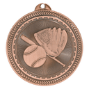 Antique Bronze 2" Baseball/Softball Laserable BriteLazer Medal