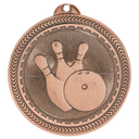 Antique Bronze 2" Bowling Laserable BriteLazer Medal