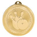 Bright Gold 2" Bowling Laserable BriteLazer Medal