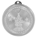 Bright Silver 2" Competitive Cheer Laserable BriteLazer Medal