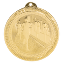 Bright Gold 2" Cross Country Laserable BriteLazer Medal