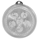 Bright Silver 2" Field Events Laserable BriteLazer Medal