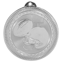 Bright Silver 2" Football Laserable BriteLazer Medal