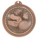 Antique Bronze 2" Golf Laserable BriteLazer Medal