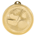 Bright Gold 2" Golf Laserable BriteLazer Medal
