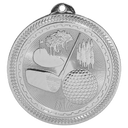 Bright Silver 2" Golf Laserable BriteLazer Medal